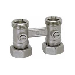 Double valve chrome droit 3-4