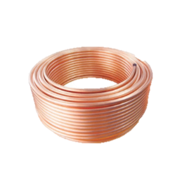 Koperen buizen zacht op rol...