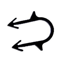 Prikbeugel, lengte 40 mm.