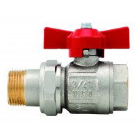Vanne raccord union MF papillon rouge