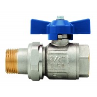 Vanne raccord union MF papillon bleu